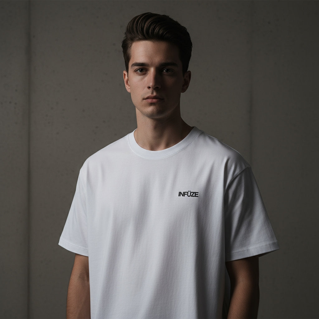 White INFÜZED Cotton T-Shirt
