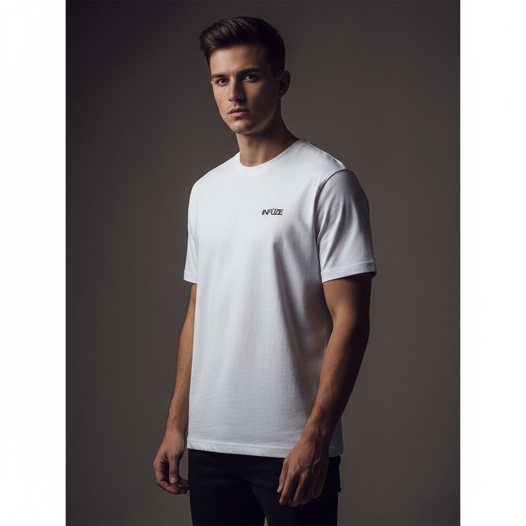 White INFÜZED Cotton T-Shirt