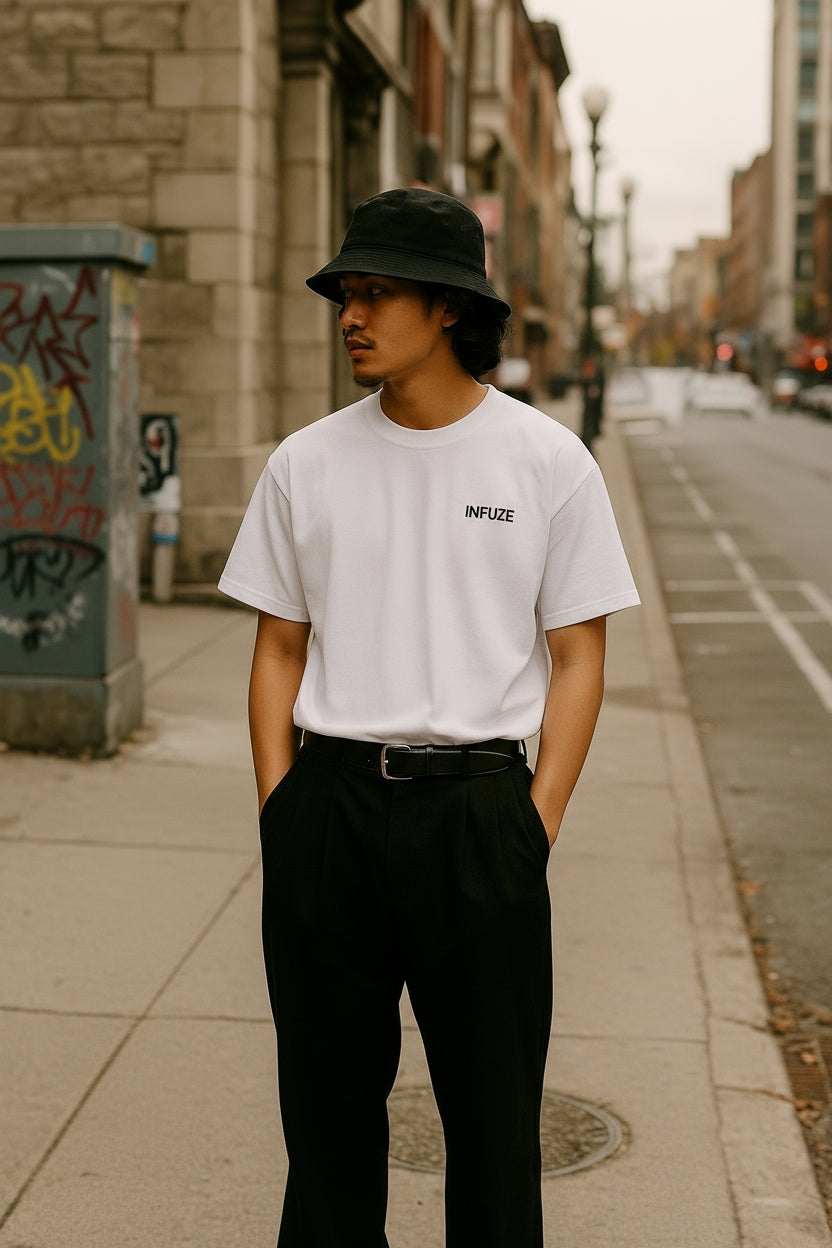 White INFÜZED Cotton T-Shirt